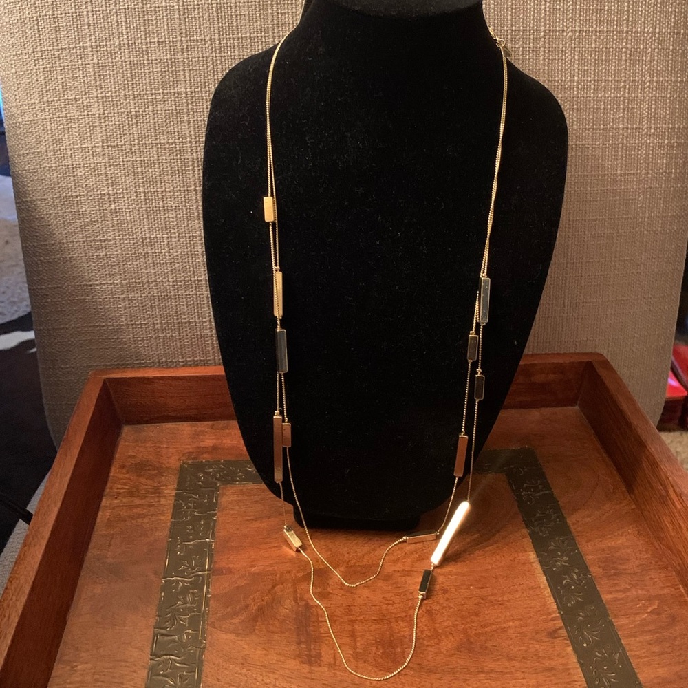Chico gold block necklace